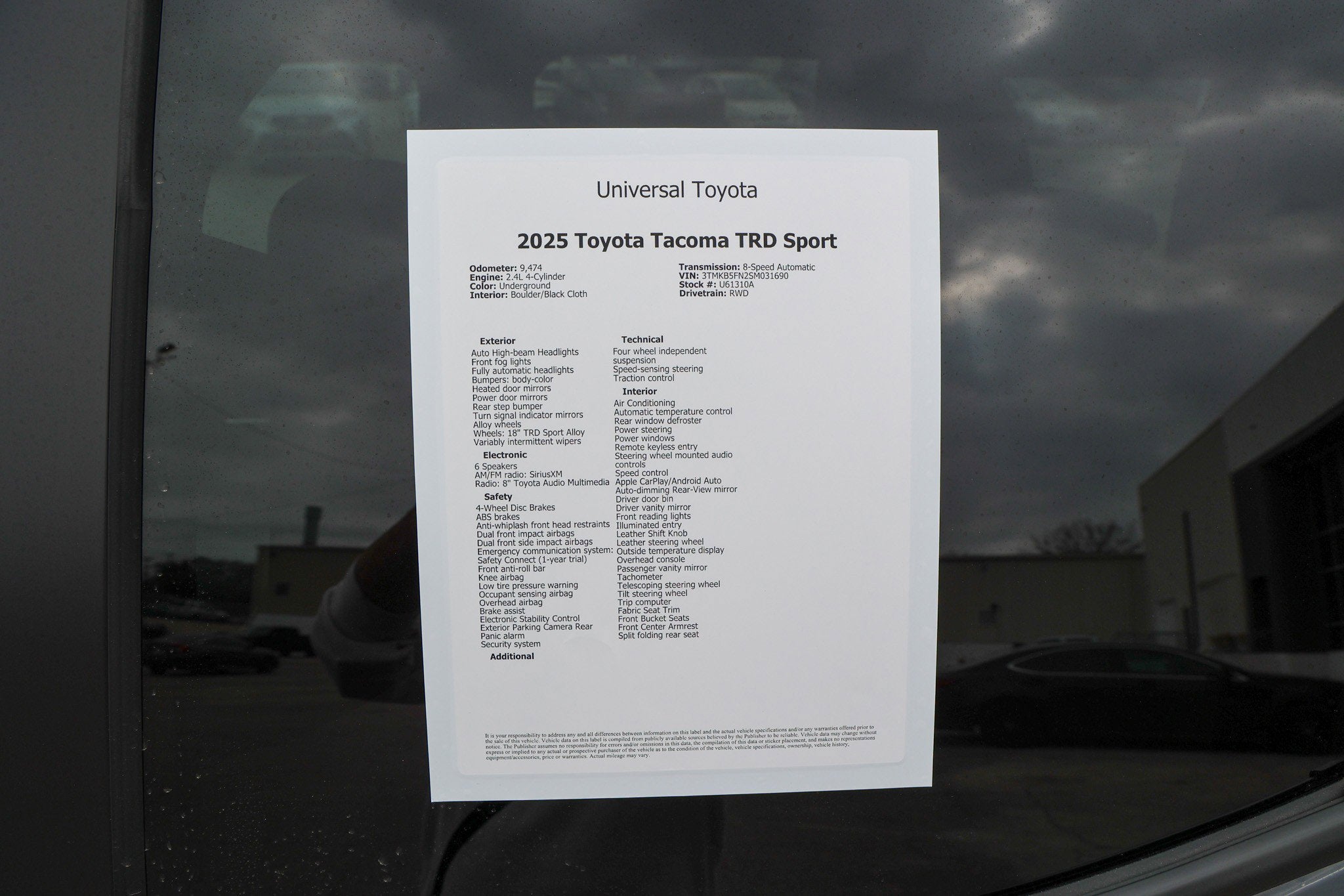 2025 Toyota TACOMA TRD SPORT TRD Sport