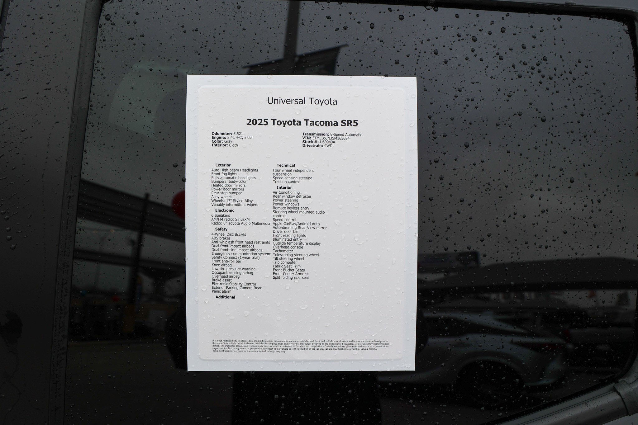 2025 Toyota TACOMA SR5 SR5