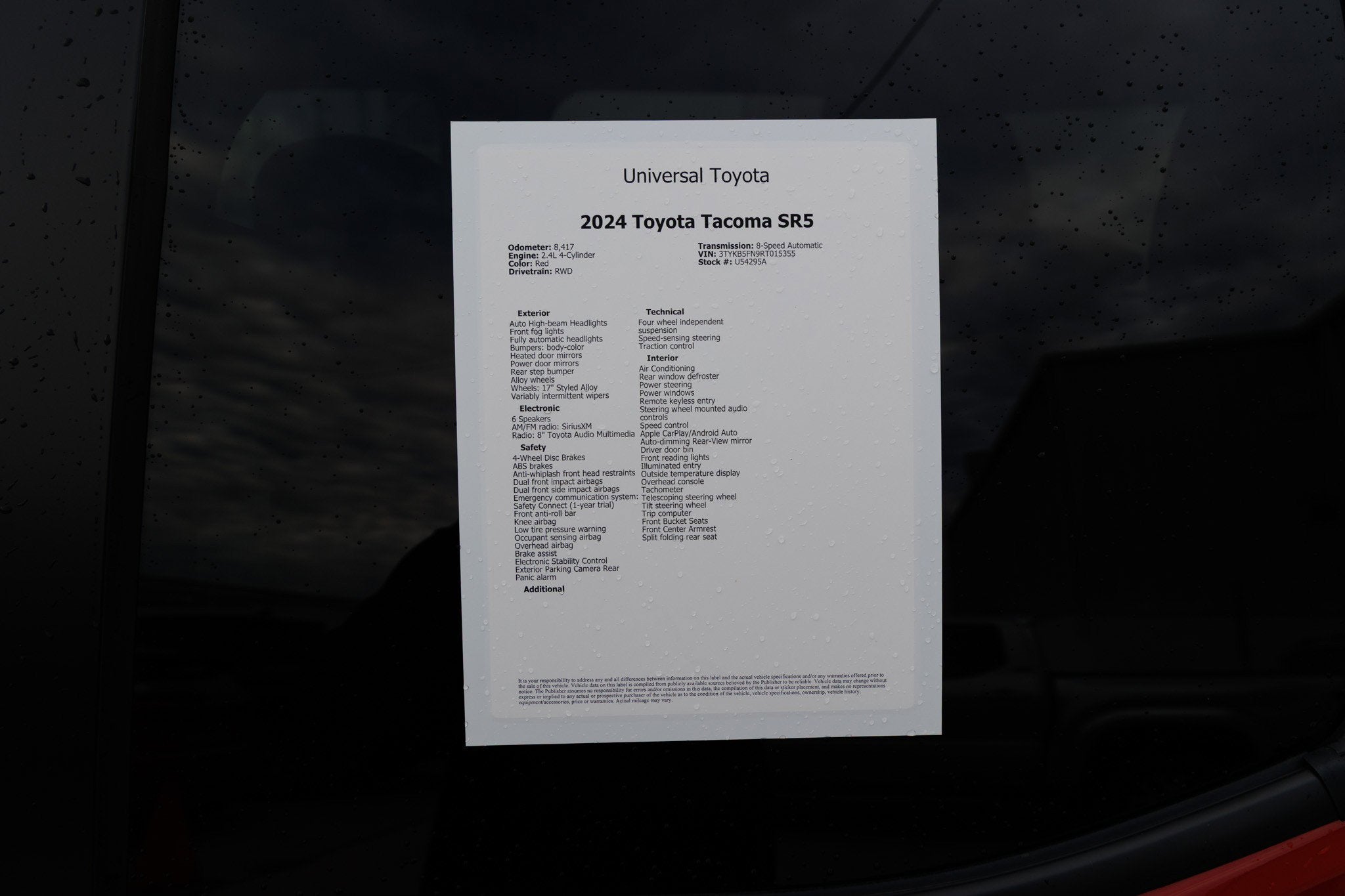 2024 Toyota TACOMA SR5 SR5