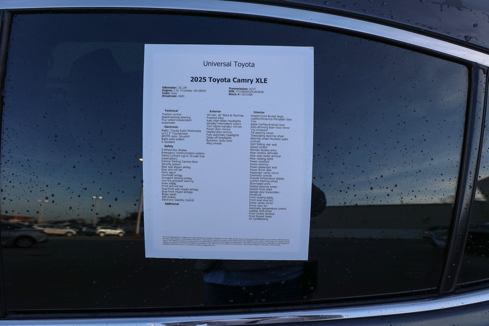 2025 Toyota CAMRY XLE