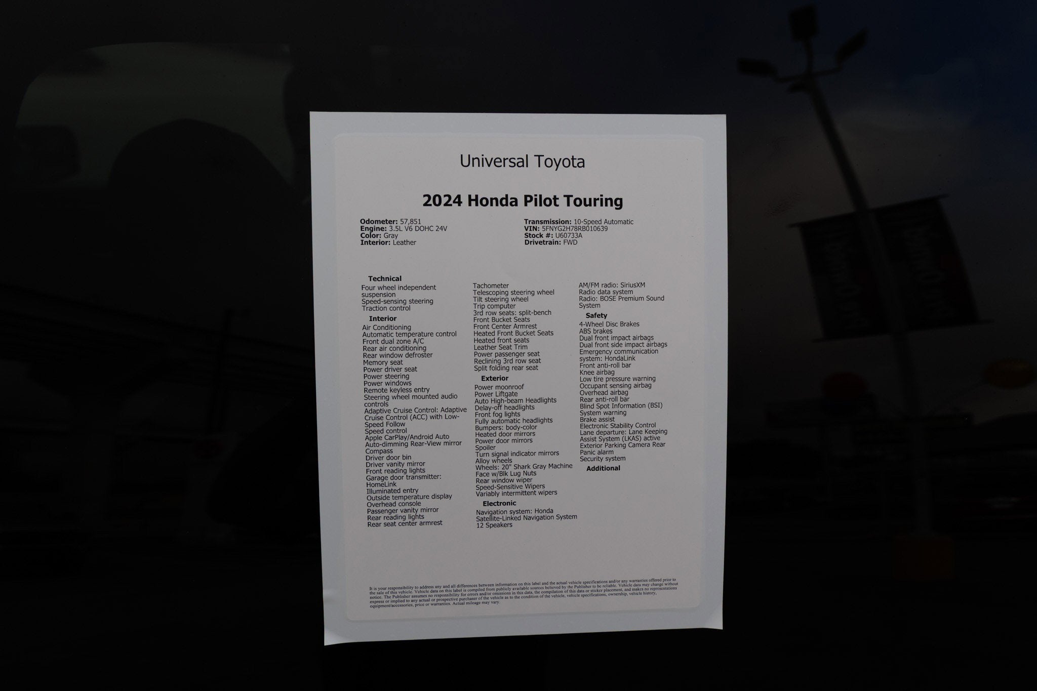 2024 Honda Pilot Touring