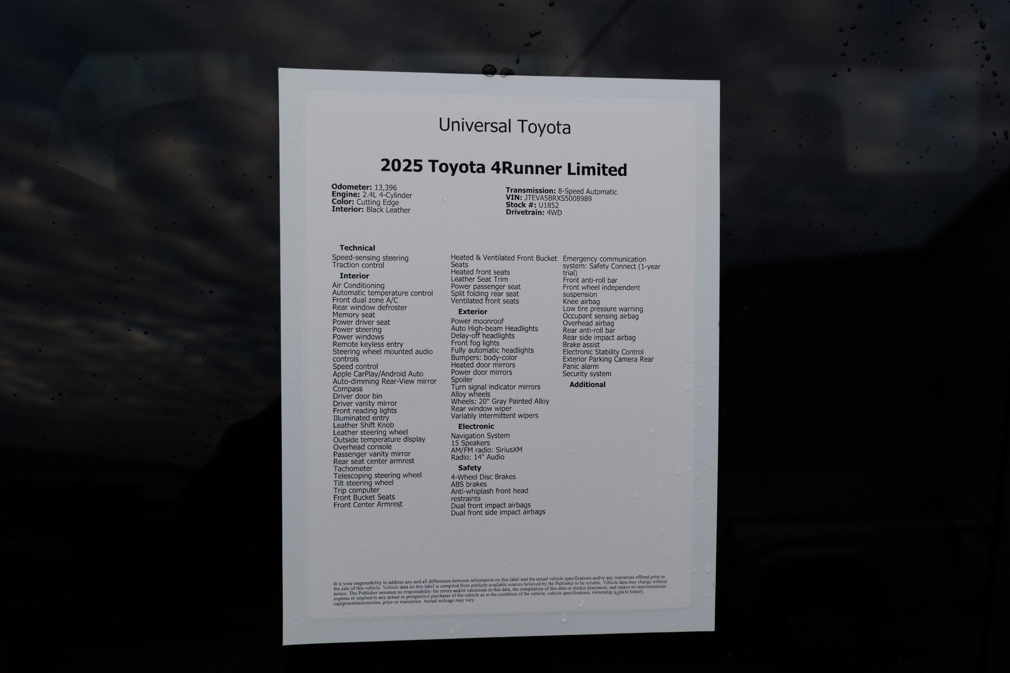 2025 Toyota 4RUNNER Limited