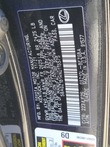 2022 Lexus ES ES 350 F SPORT