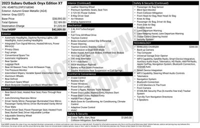 2023 Subaru Outback Onyx Edition XT
