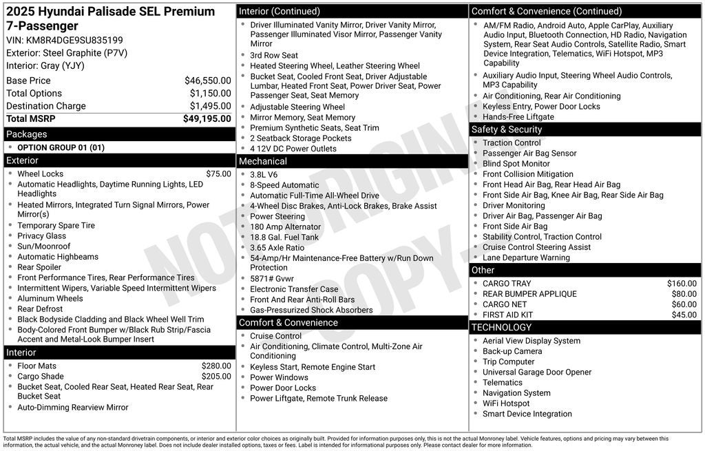 2025 Hyundai Palisade SEL Premium 7 Passenger