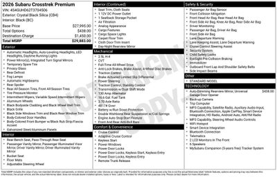 2026 Subaru Crosstrek Premium