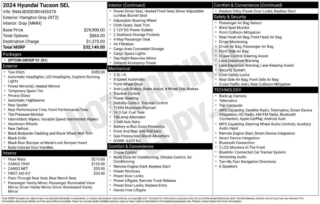 2024 Hyundai Tucson SEL