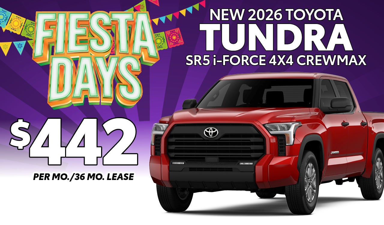 2026 Tundra SR5 i-FORCE 4x4 CrewMax – Lease for $442 for 36 months!