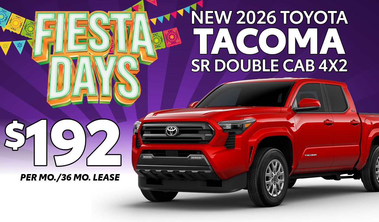 2026 Tacoma SR Double Cab 4x2- Lease for $192 per month for 36 months