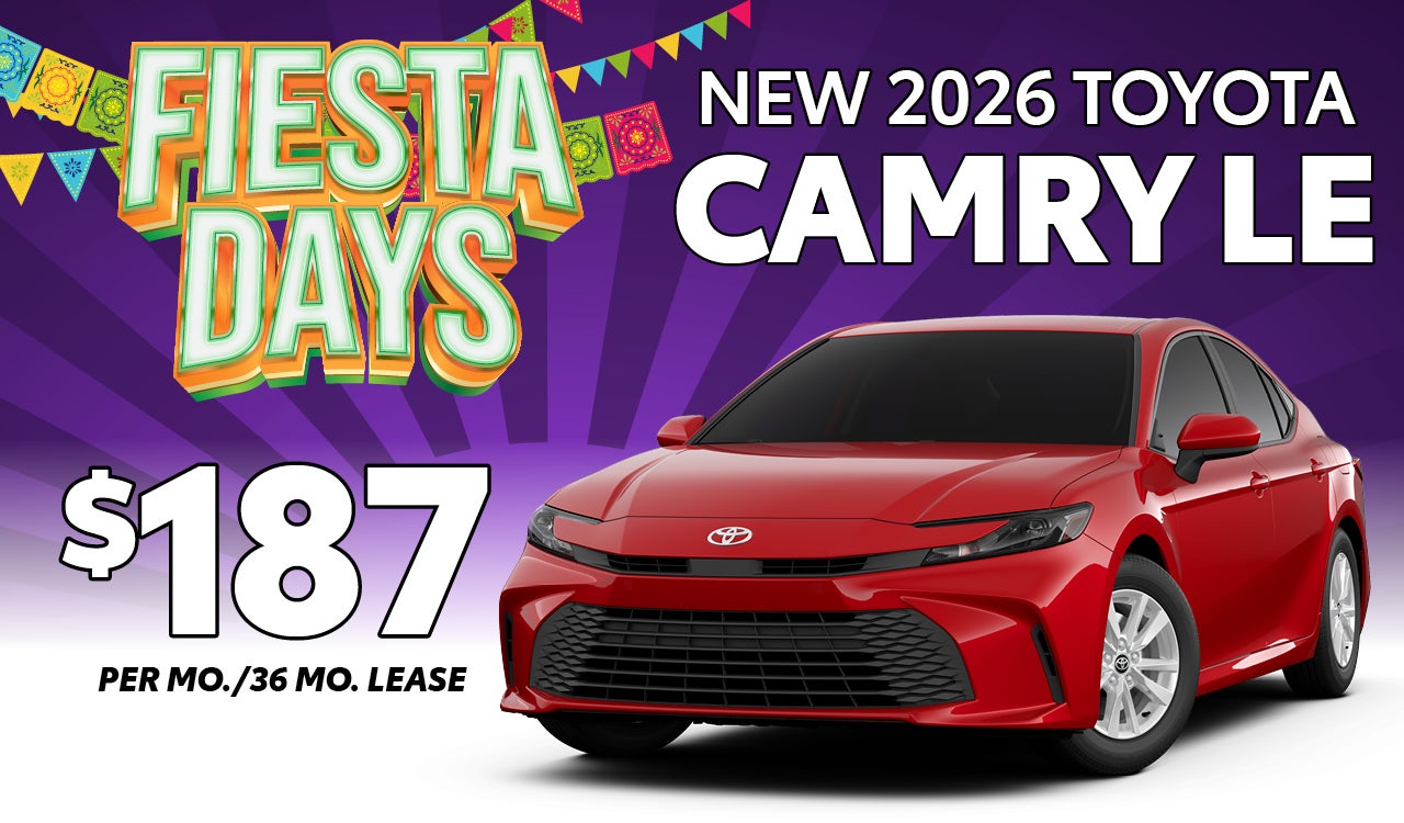 2026 Camry LE – Lease for $187 per month for 36 months!