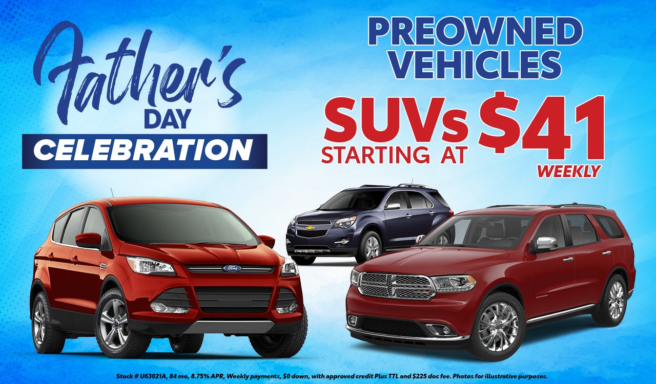 Used SUVs starting at $41 payments!