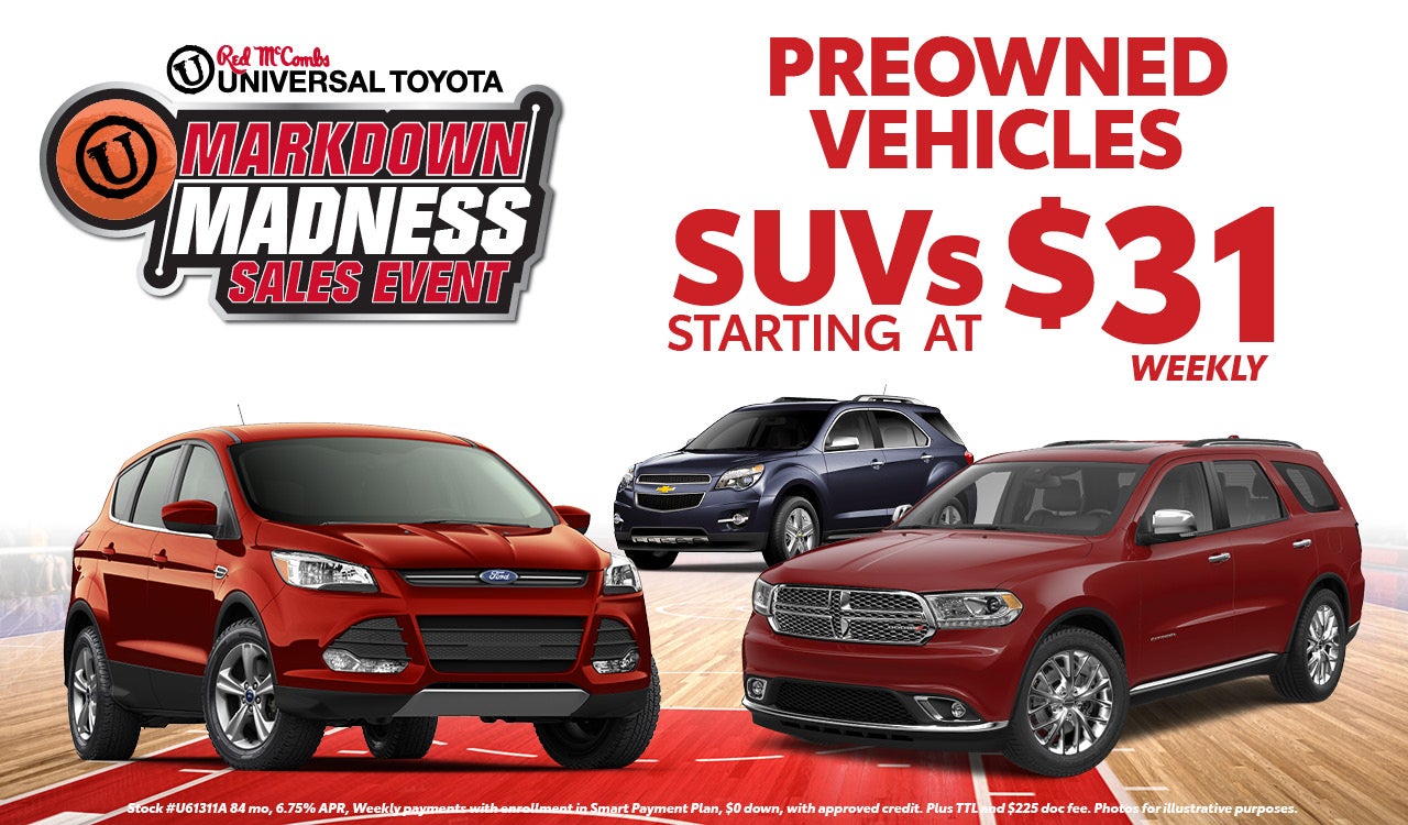 Used SUVs starting at $31