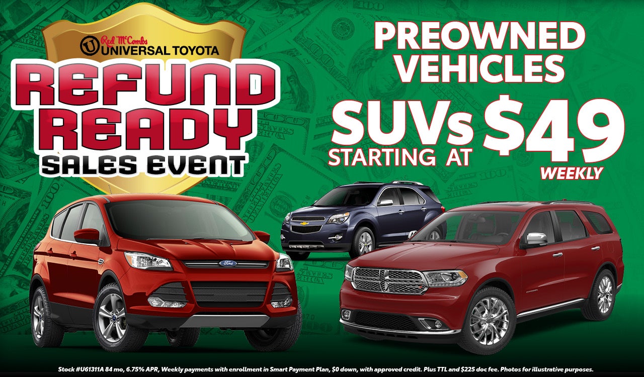 Used SUVs starting at $49 payments!